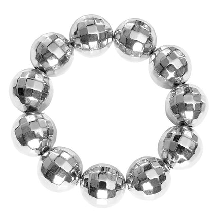 Bracelet disco ball silver