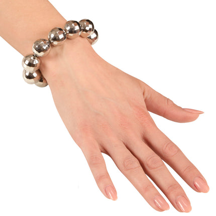 Bracelet disco ball silver