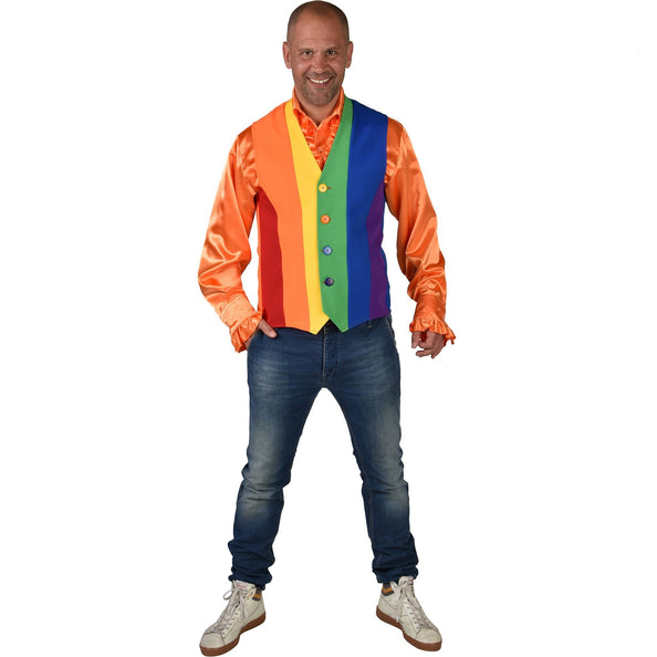 Regenboog vestje heren