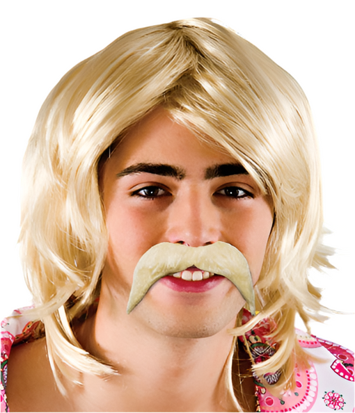 Blonde mustache 70's style