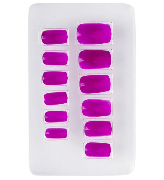 e-carnavalskleding-SYK Airbrush nagels neon paars