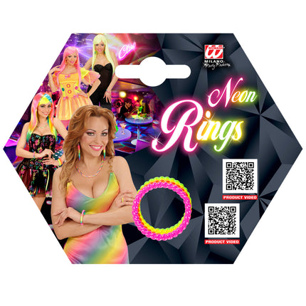 e-carnavalskleding-SYK Coole neon ringen set in vier kleuren