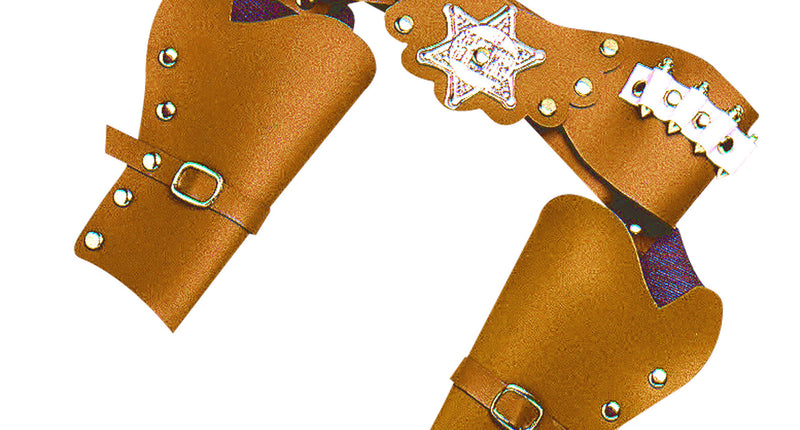 e-carnavalskleding-SYK Cowboy holster bruin dubbel luxe