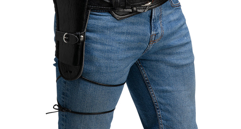 e-carnavalskleding-SYK Cowboy holster deluxe - zwart