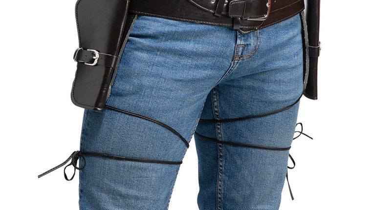 e-carnavalskleding-SYK Cowboy riem deluxe met 2 holsters