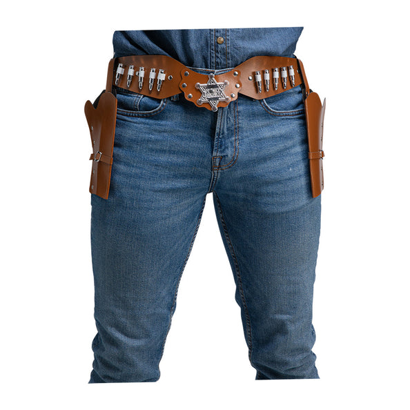 e-carnavalskleding-SYK Cowboy riem met 2 holsters