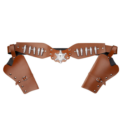 e-carnavalskleding-SYK Cowboy riem met 2 holsters