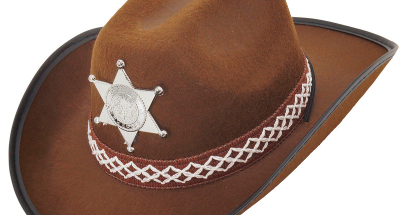 e-carnavalskleding-SYK Cowboyhoed bruin sheriff kind