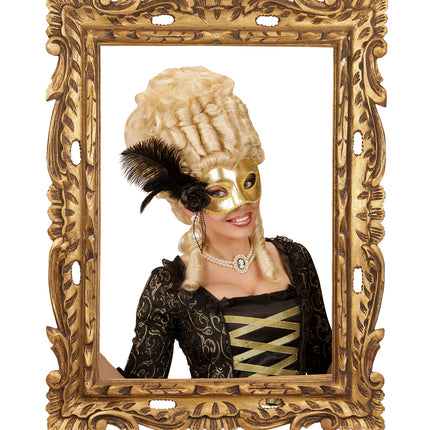 e-carnavalskleding-SYK Gouden Venetiaans oogmasker voor carnaval en party