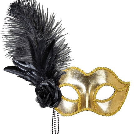 e-carnavalskleding-SYK Gouden Venetiaans oogmasker voor carnaval en party