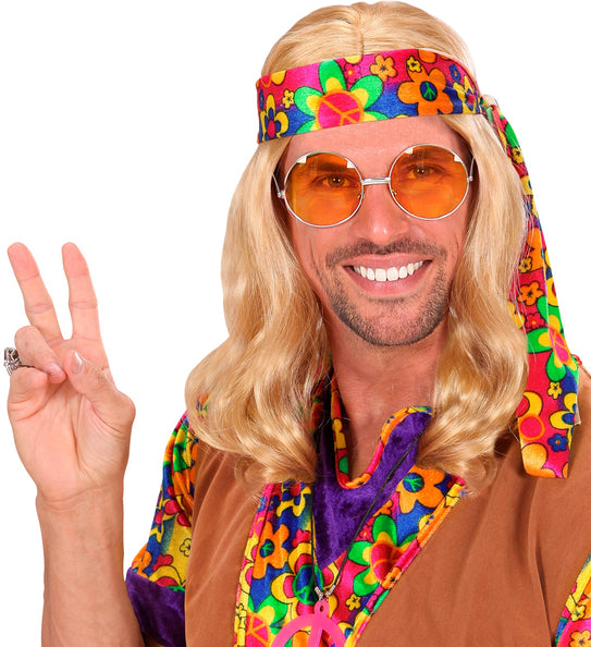 e-carnavalskleding-SYK Hippie pruik John Lennon blond