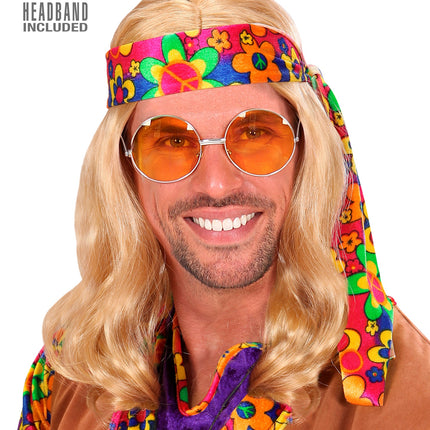 e-carnavalskleding-SYK Hippie pruik John Lennon blond