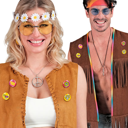 e-carnavalskleding-SYK Hippie spelden buttons