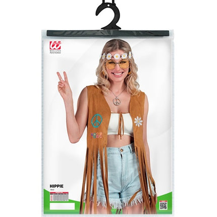 e-carnavalskleding-SYK Hippie vest met franjes