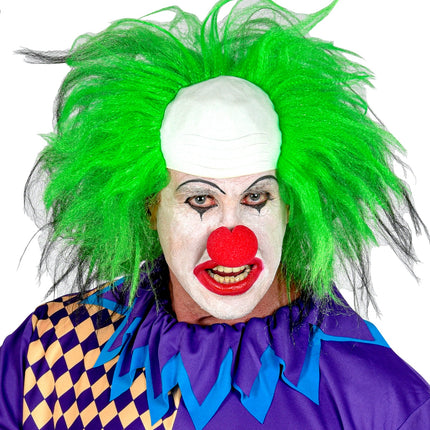 e-carnavalskleding-SYK Horrorclown pruik groen