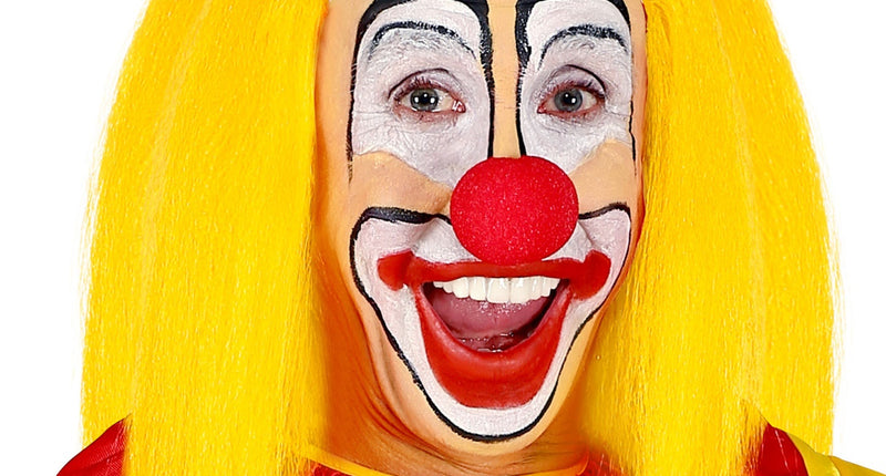 e-carnavalskleding-SYK Kale kop pruik clown met geel haar