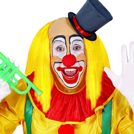 e-carnavalskleding-SYK Kale kop pruik clown met geel haar