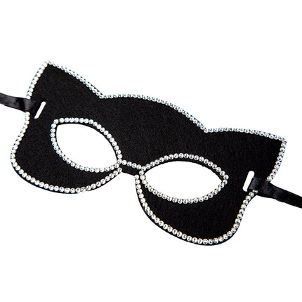 e-carnavalskleding-SYK Kattenmasker sexy met diamanten rand