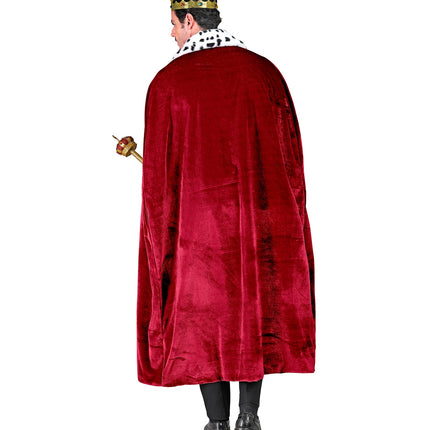 e-carnavalskleding-SYK Koningsmantel bordeaux rood 140cm