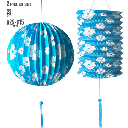 e-carnavalskleding-SYK Lampionnenset blauw