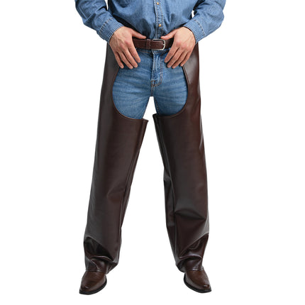 e-carnavalskleding-SYK Luxe leren cowboy chaps