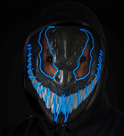 e-carnavalskleding-SYK Monster masker led blauw