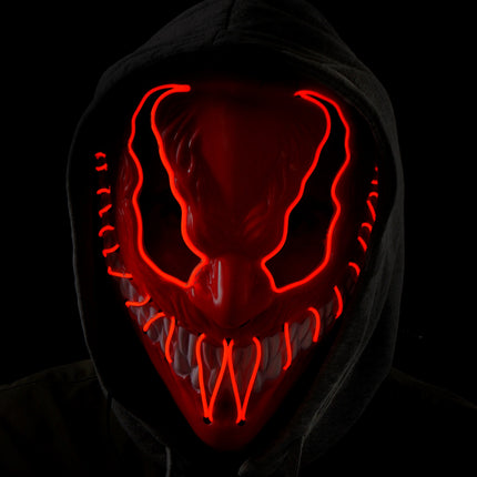 e-carnavalskleding-SYK Monster masker led rood