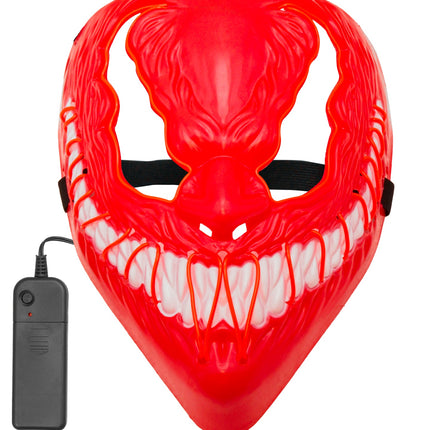 e-carnavalskleding-SYK Monster masker led rood