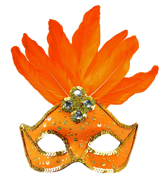 e-carnavalskleding-SYK Neon oranje Braziliaanse maskers