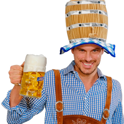 e-carnavalskleding-SYK Oktoberfest hoed biervat blau weiss