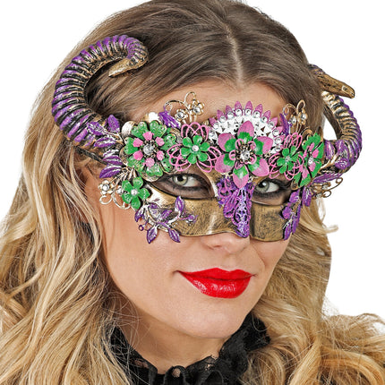 e-carnavalskleding-SYK Oogmasker Ram met bloemen luxe