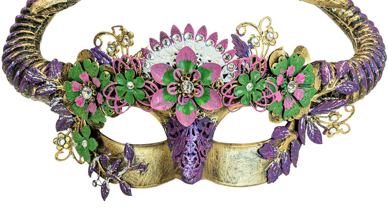 e-carnavalskleding-SYK Oogmasker Ram met bloemen luxe