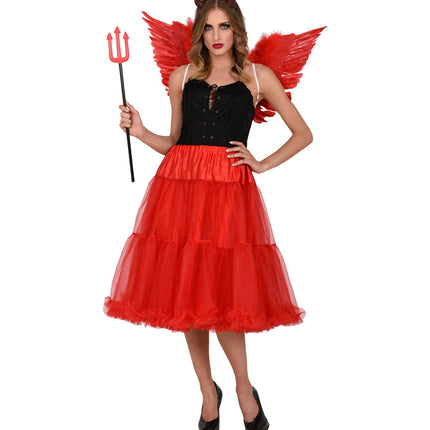 e-carnavalskleding-SYK Petticoat rood tule 65cm