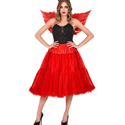 e-carnavalskleding-SYK Petticoat rood tule 65cm