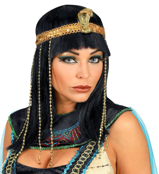 e-carnavalskleding-SYK Pruik Egyptische keizerin Victoria dames