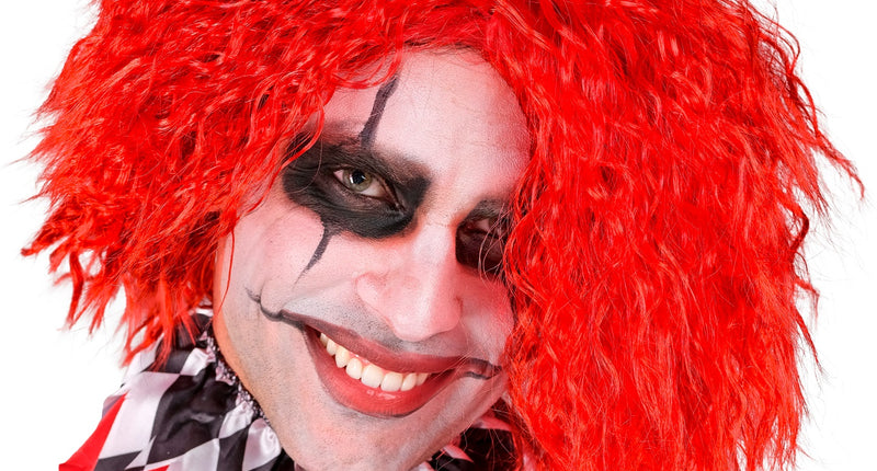 e-carnavalskleding-SYK Rode creepy clownspruik