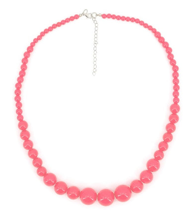 e-carnavalskleding-SYK Roze seventies parelketting