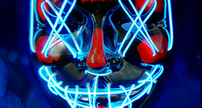 e-carnavalskleding-SYK Scary masker blauw led