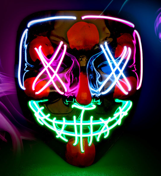 e-carnavalskleding-SYK Scary masker gekleurd led