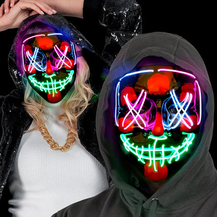 e-carnavalskleding-SYK Scary masker gekleurd led