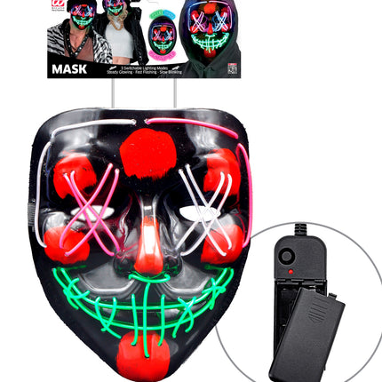 e-carnavalskleding-SYK Scary masker gekleurd led