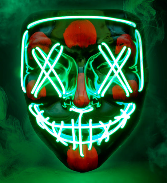 e-carnavalskleding-SYK Scary masker groen led