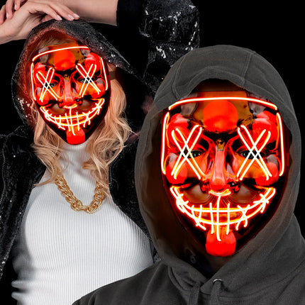 e-carnavalskleding-SYK Scary masker rood led