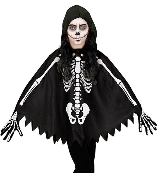 e-carnavalskleding-SYK Skelet poncho halloween kinderen