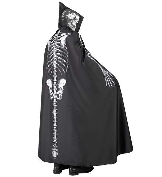 e-carnavalskleding-SYK Skeleton cape met capuchon