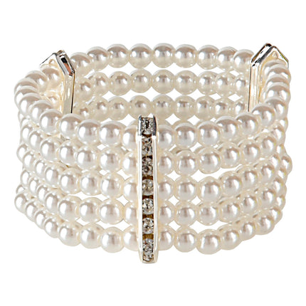 e-carnavalskleding-SYK Strass armband met parels