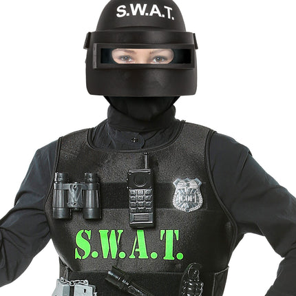 e-carnavalskleding-SYK S.W.A.T. Helm met vizier kind