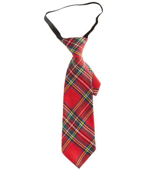 e-carnavalskleding-SYK Tartan Print Stropdas Rood