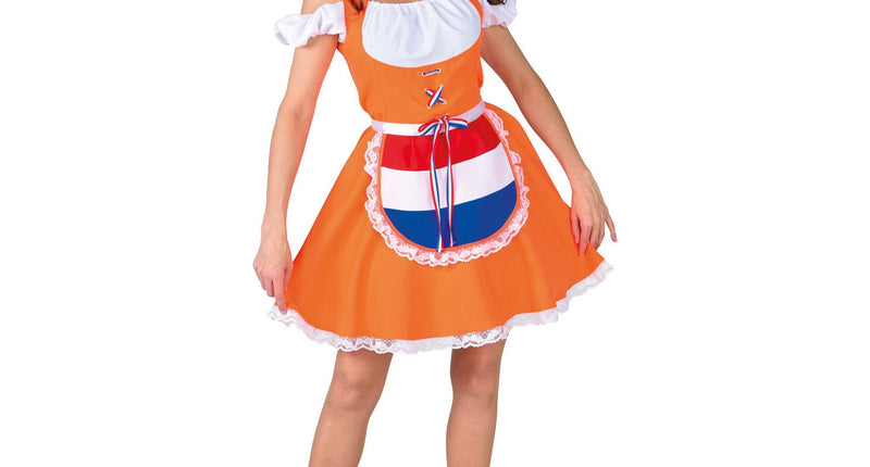 E-Carnavalskleding.nl Dirndl jurk Volendam oranje