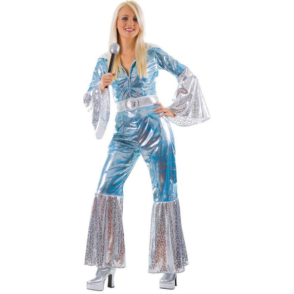 e-carnavalskleding-SYK Abba jumpsuit voor dames in blauw